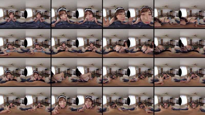 +++ [VR] KAVR-025 顔面舐め回し！耳舐めほじり！チ●ポ咥えまくり！いつでもどこでもフェラチオご奉仕してくれる淫乱おしゃぶりメイド 深田えいみ