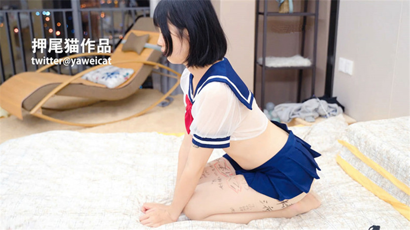 網紅少女押尾貓2019最新性愛欲望系列-水手服學妹的工口絲襪 無套爆操淫字絲襪學妹 叫床給力OK 高清1080P版