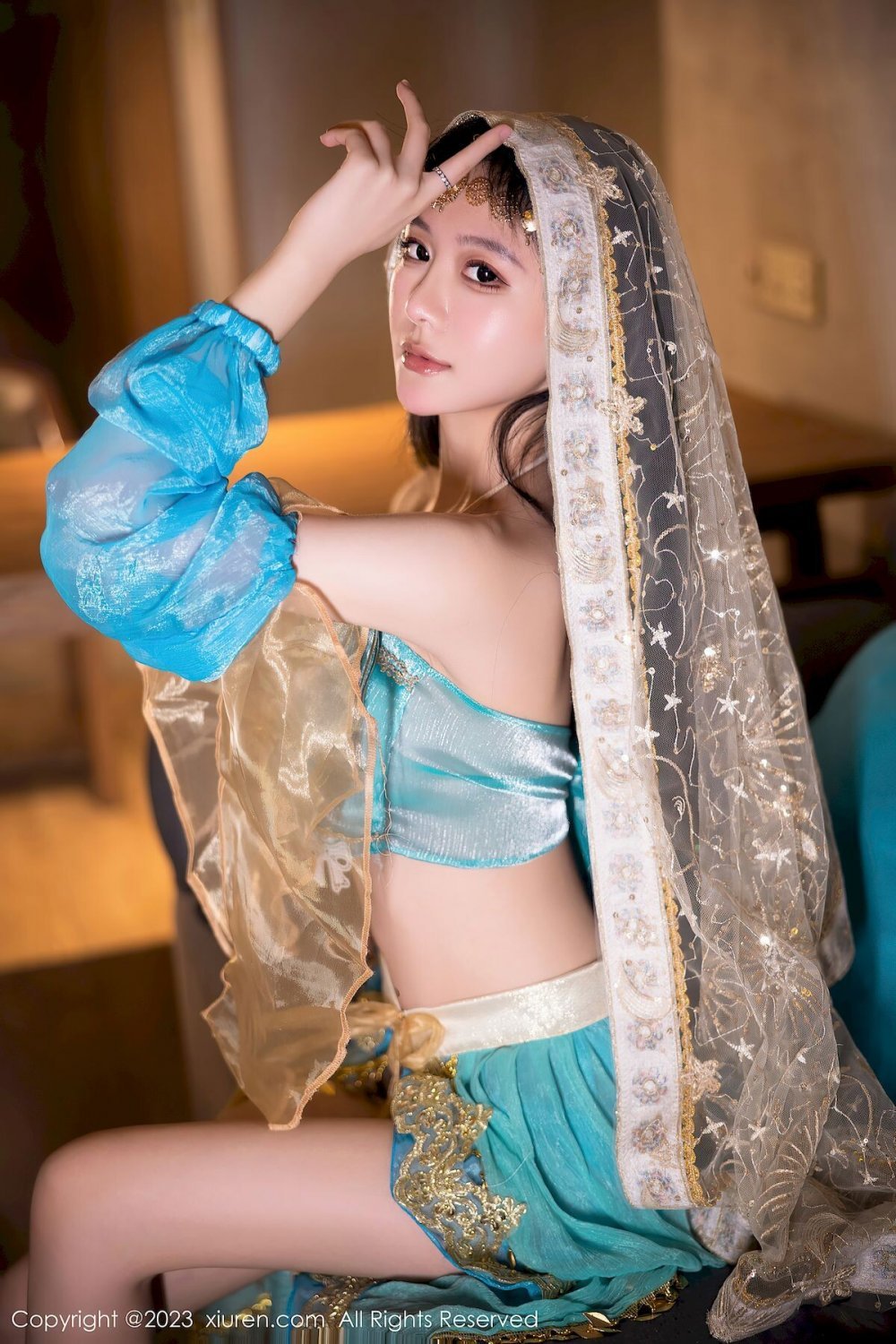 模特幼幼藍色西域舞娘服飾完美身材性感寫真[33P]