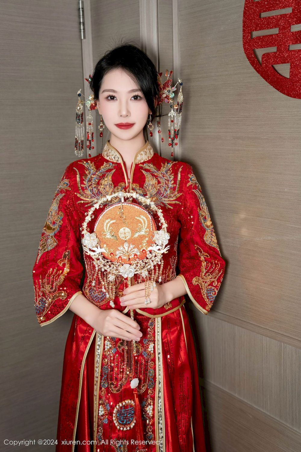 抖娘利世紅色婚服新婚之夜主題誘惑迷人性感寫真[35P]