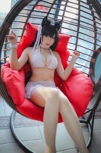 [Cosplay] Nyako 喵子 – Atago Swimsuit 爱宕泳装
