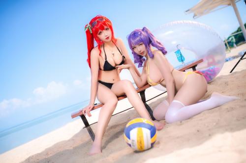 [Cosplay] 隼隼子 & 刺青Poi – 沙滩排球