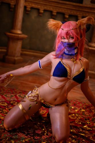 [Cosplay] Jean 九曲 – Tamamo-mae Dancer Oiled Up 玉藻前舞娘