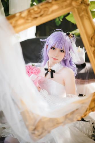 [Cosplay] 焖焖碳 – 婚纱独角兽