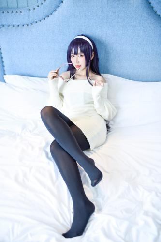 [Cosplay] Jean 九曲 – Sweater Senior Black Silk 毛衣学姐黑丝
