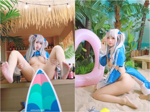 [Cosplay] Momo 慕慕 – Hololive Gura 鲨鱼制服