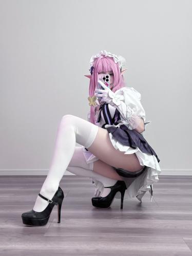 [Cosplay] Youmeko 幼愛 – Honkai Impact 3 Elysia Maid Outfit 崩坏三 爱莉希雅女仆装