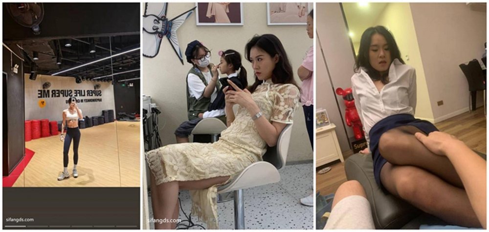 精品洩密流出❤️極品反差婊健身美女教練穿著黑絲挑逗男同事主動口活啪啪