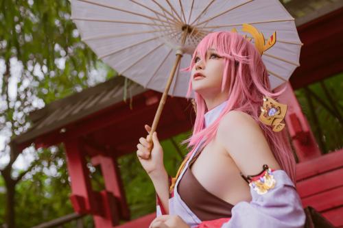[Cosplay] Feather_rr 前羽_rr – Yae Miko 八重神子
