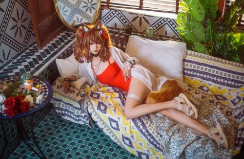 [Cosplay] Kudo Shingo 工藤新伍 – Angelina Xia Hui Swimsuit 安洁莉娜 夏卉泳装