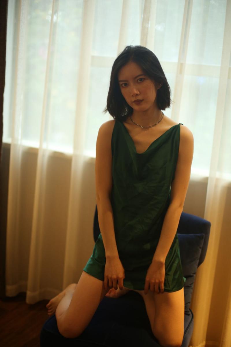 氣質不錯的藍裙少婦[58P]