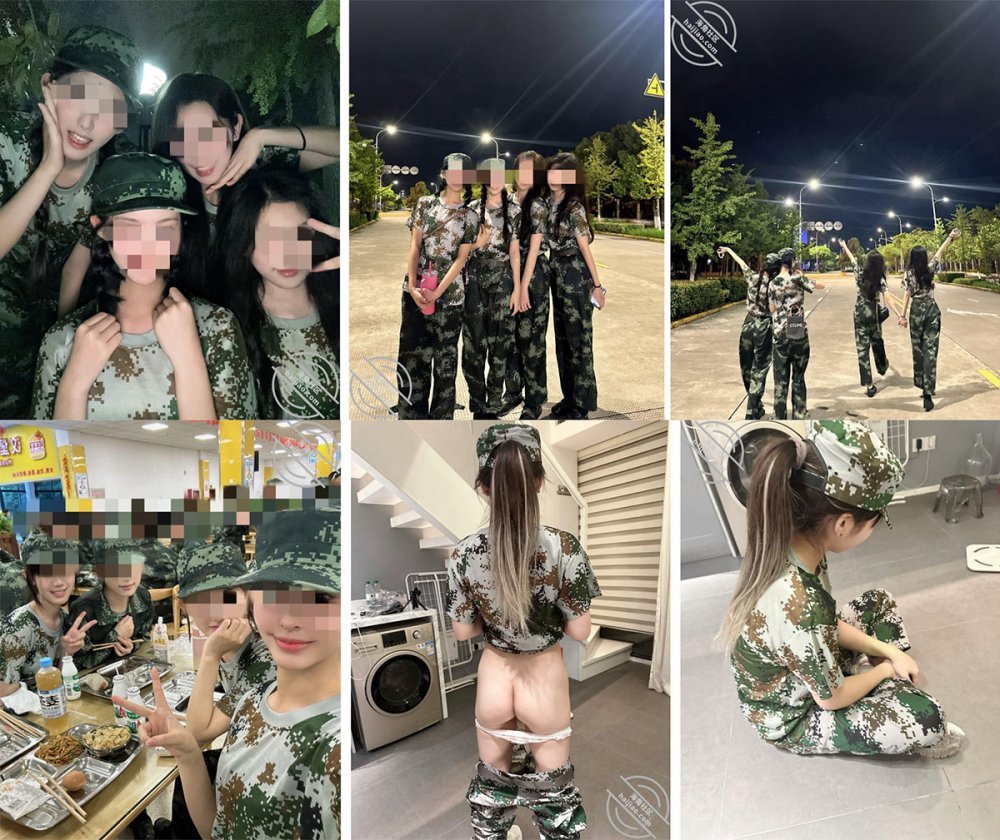 奶氣草莓新作！ 陽光朝氣的女兒軍訓回來黑了一圈，穿著迷彩服 喊幾個口號就做愛