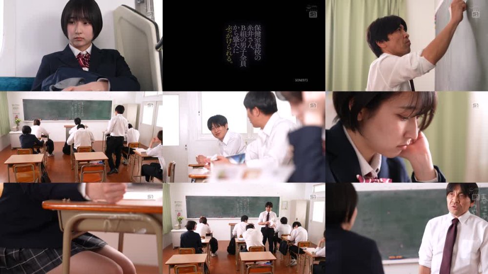 +++ [FHD] SONE-973 保健室登校の糸井さん、B組の男子全員から盛大にぶっかけられる。 糸井瑠花