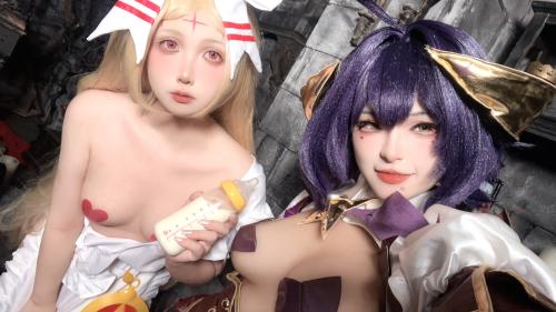 [Cosplay] 小和甜酒 &橙风千雅 憧憬成为魔法少女 柊舞缇娜&杜乃可莉丝 [55P7V-439MB]