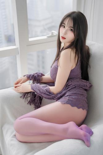 [Cosplay] 轩萧学姐 紫色旗袍红丝 [74P1V-499MB]