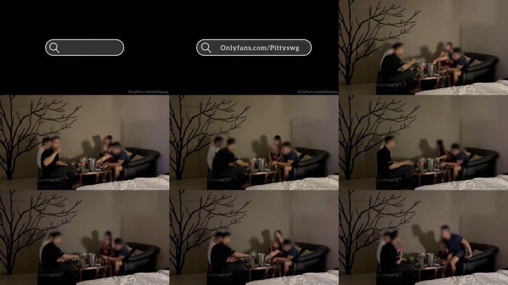 ⚫️11月新品，綠帽換妻淫趴網黃【pittyswg】最新無浮水印83G訂閱13，三男一女喝完酒脫光