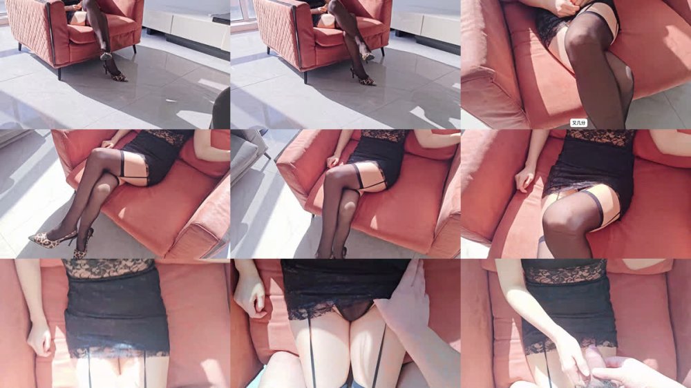 +++ XB-1109 極騷黑絲丁字褲蕾絲女上位撞擊子宮頸榨精