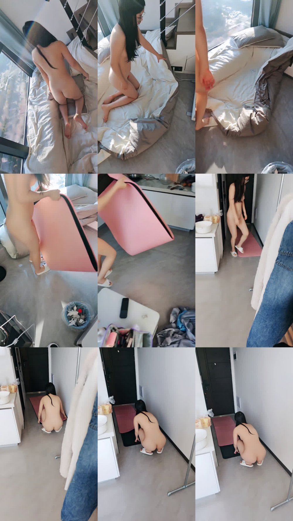 ⚫️ 新人學生被幹了【老弟玩妹子】高檔小區開窗簾操了好久，看著窗外美景操著穴，何等快樂