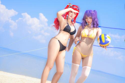 [Cosplay] 刺青Poi &隼隼子 沙滩排球 [40P-667MB]