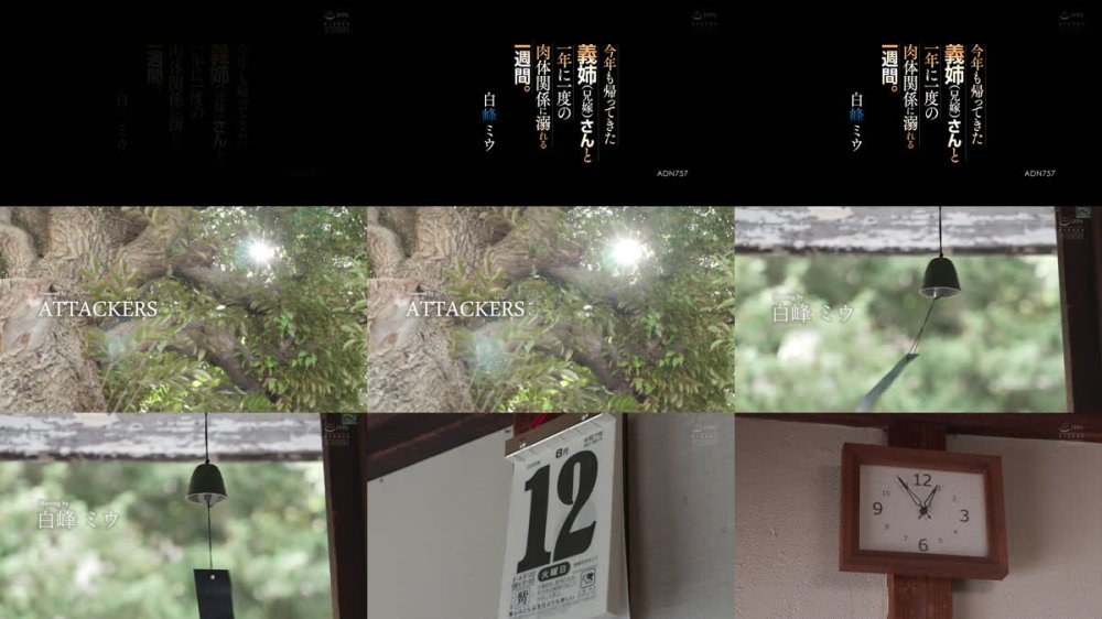 +++ [FHD] ADN-757 今年も帰ってきた義姉（兄嫁）さんと一年に一度の肉体関係に溺れる一週間。 白峰ミウ