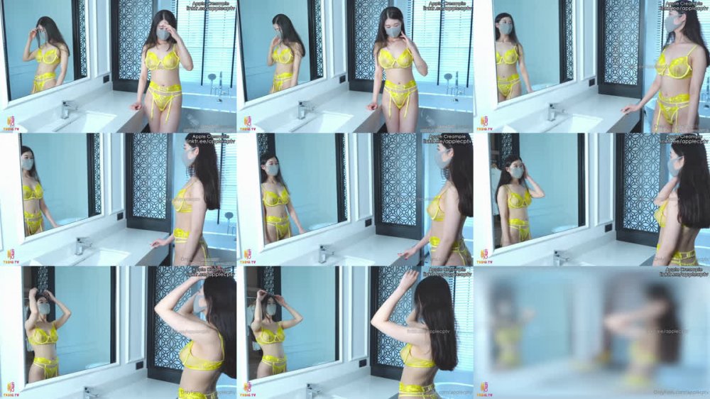 【AI增強】糖心Vlog【極品禦姐】黃色誘惑內射黃色內衣騷禦姐apple（applecptv、蘋果）