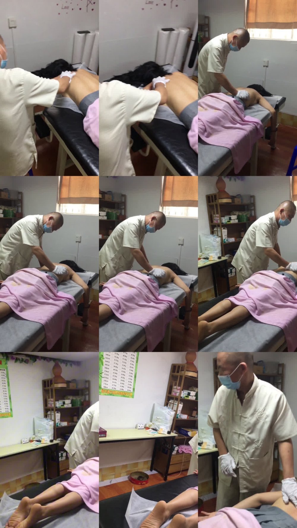 ⚫️ 天花板露出狂人【cikaimoon】12月新作，盲人按摩店內全裸按摩隨便摸第一段