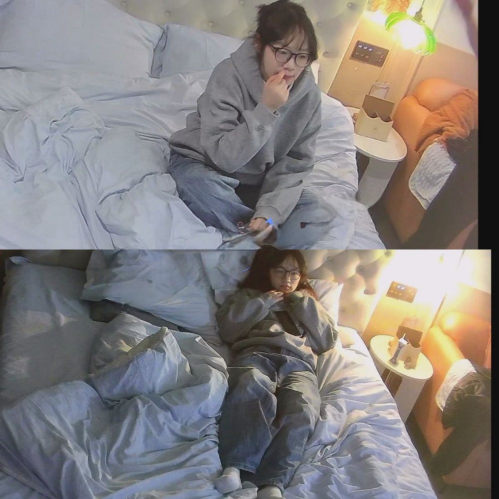 ⭐ 酒店針孔偷拍小白襪白月光眼睛婊和男友深情做愛流出