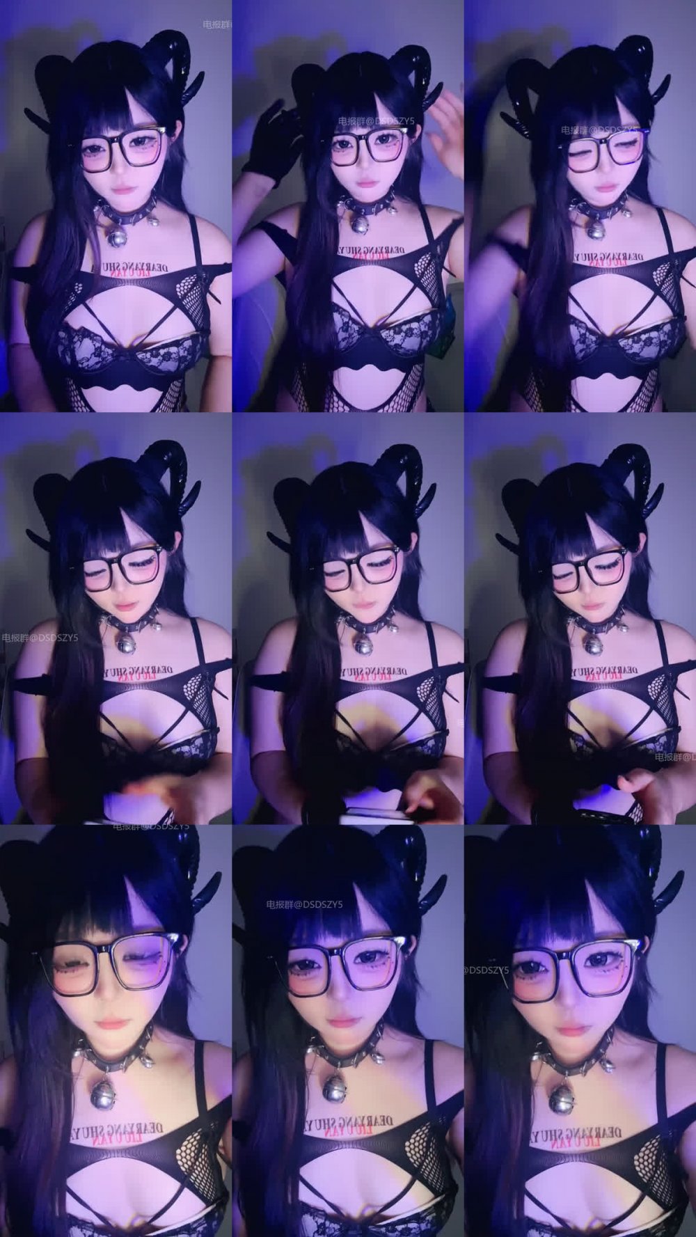 ♦️ 七彩主播【1663758554_魅魔的夜晚】直播錄播暗黑系妹子1（6V）