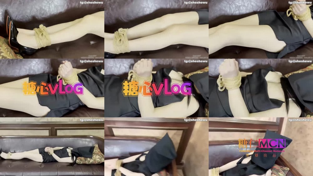 【AI增強】糖心Vlog性感禦姐以性還債捆綁調教蜜穴塞滿御夢子4K60幀增強版