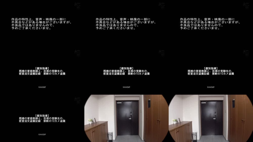+++ [FHD] KAM-269 【個別指導】既婚の家庭教師と、巨根の受験生の、密室淫交盗撮記録 禁断の10カメ盗撮 波多野結衣