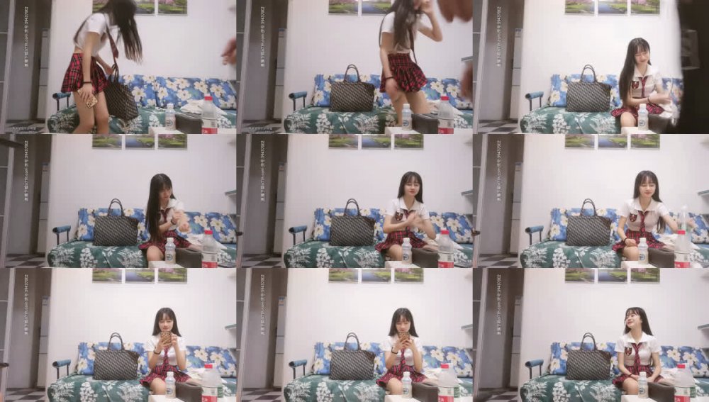 【AI增強】2020-08-23【千人斬探花】第二場繼續JK清純萌妹子，騎在身上摩擦倒立6口交