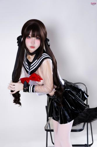 [Cosplay] 柒柒要乖哦 兽尾透明JK [112P1V-1.85GB]