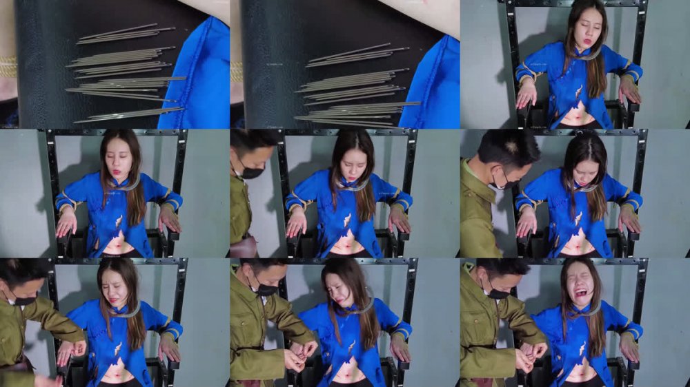 ⚫️ 稀缺國產調教，女奴母狗訓練工作室作品【女烈慧慧】老虎凳指甲縫插針，扒光吊起鞭打