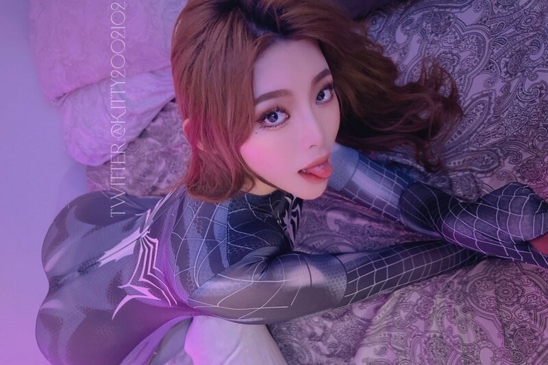 蜘蛛女緊身衣剃毛做愛好有氛圍好敏感