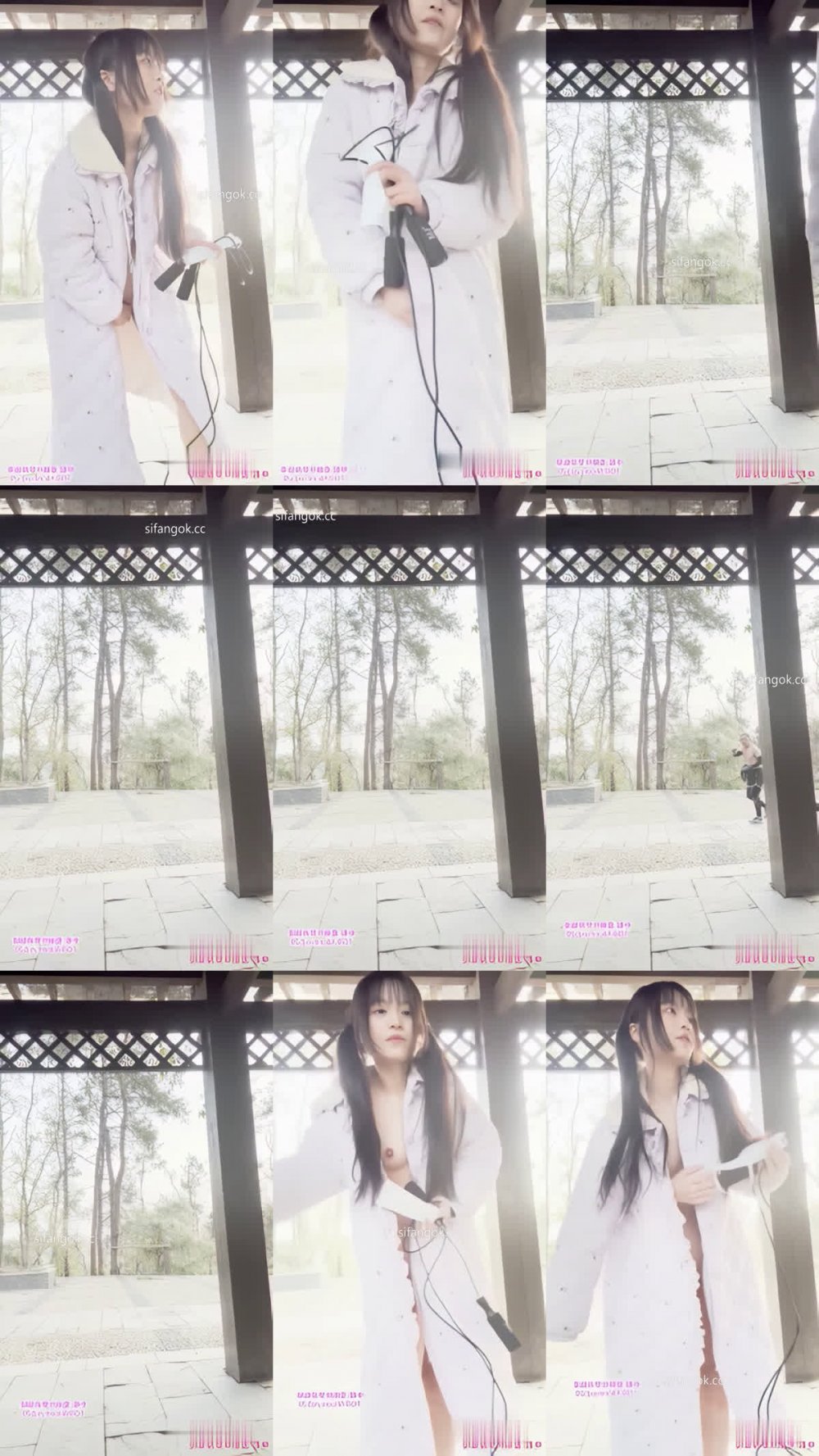 ⚫️02月新品，首次露臉清純美少女【崽崽】私人重金定製完整時長，人來人往公園全裸塞跳蛋跳繩