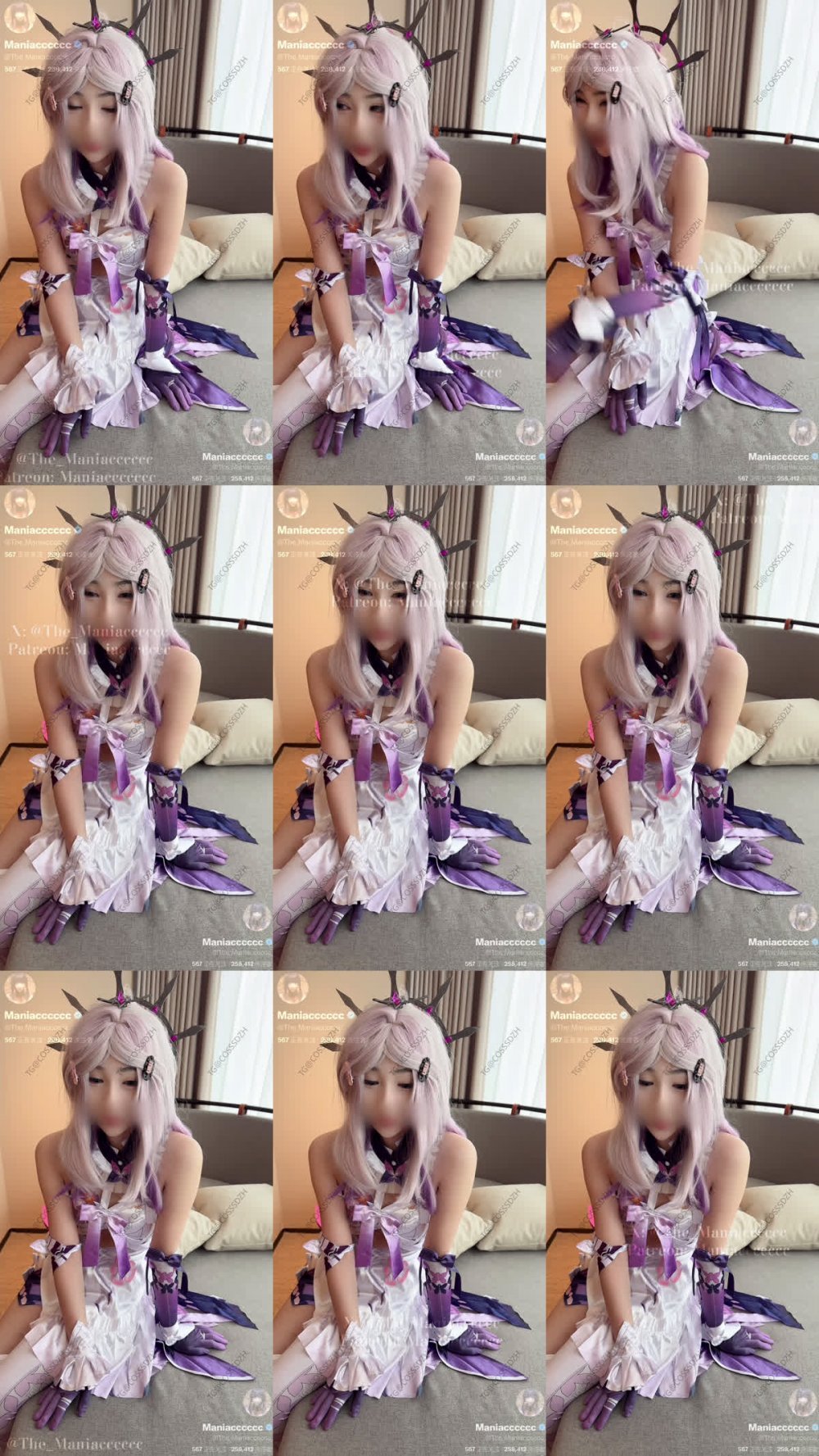 ✅ 極品COS嫩妹收藏家『Maniacccccc』遐蝶cos，微露臉 把小嘴當成逼逼來操，超高顏值