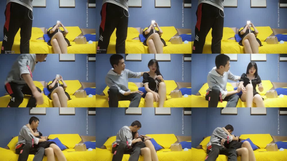 【AI增強】千人斬星選晚間檔黑衣妹子沙發上操，近距離特寫口交苗條身材騎乘快速猛操