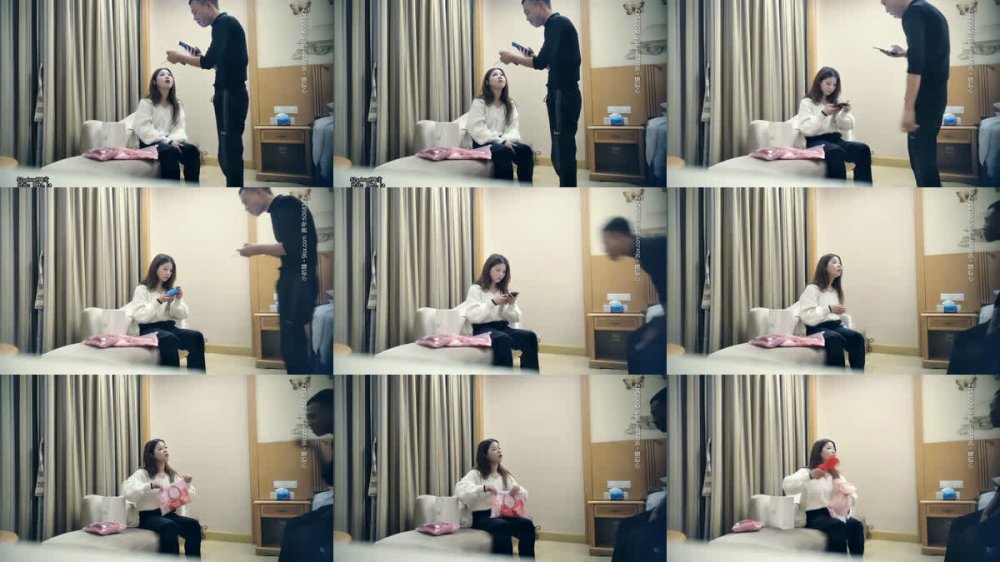 【AI增強】20201111_[原版]七天探花_圓圓臉風騷週邊美女，穿上黑絲情趣裝邊親邊摸