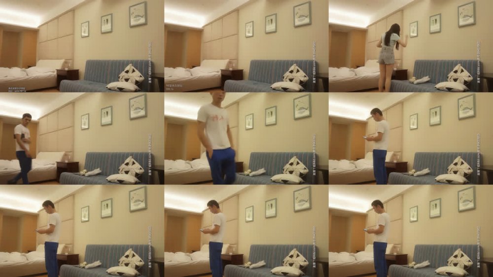 【AI增強】千人斬星選約了個牛仔短褲萌妹子，換上女僕裝近距離口交沙發上操