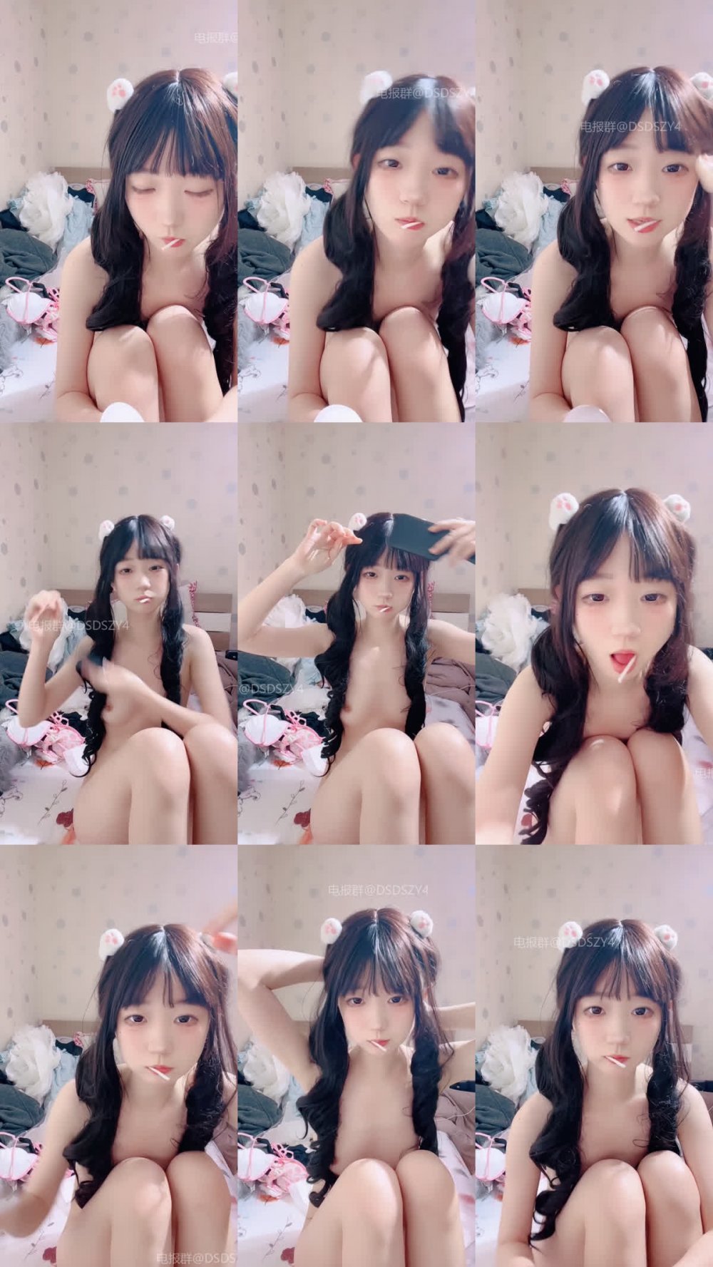 ♦️ 校花下海【邪惡雙馬尾】雙馬尾校花下海直播 超高顏值粉嫩小穴1（4V）