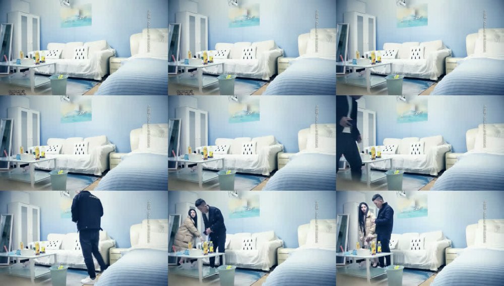 【AI增強】20201209_[原版]七天探花_啪啪第一場長髮網紅臉美女，調情摸摸B床邊側入