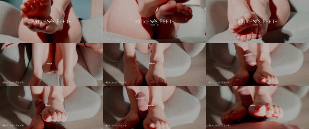 2026年3月最新，【FENDSON作品】，第八期Siren's Feet，高傲冷豔美人的黑絲足交吐奶，經典蝴蝶逼有特寫