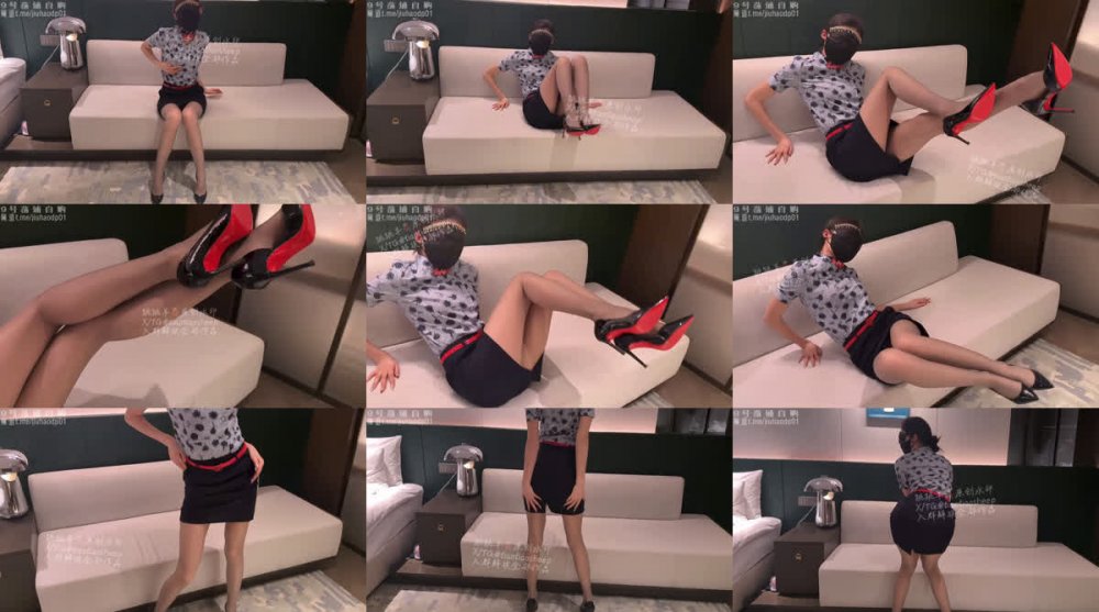 ✅ 九頭身大長腿性感人妻『跳跳羊』下班後沉溺性愛的極品空姐，還得是無縫絲+空姐！！ 終於拍對的了！