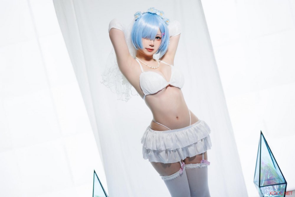 [Cosplay] 樱落酱 蕾姆花嫁 [25P-206MB]
