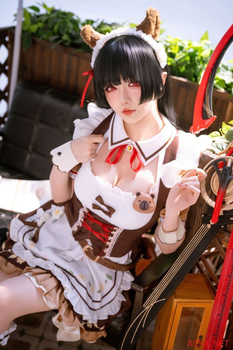 [Cosplay] 星之迟迟 2026年04月计划 鸣潮 千咲 联动咖啡 女仆 [42P-382MB]