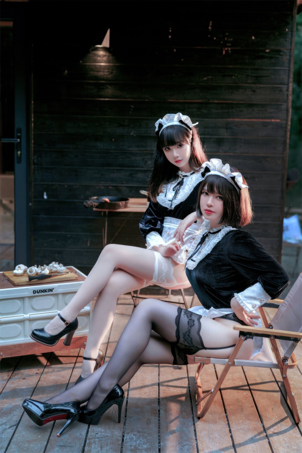 女女百合 - 女僕姐妹，元氣少女的戶外休閑時刻[48P]
