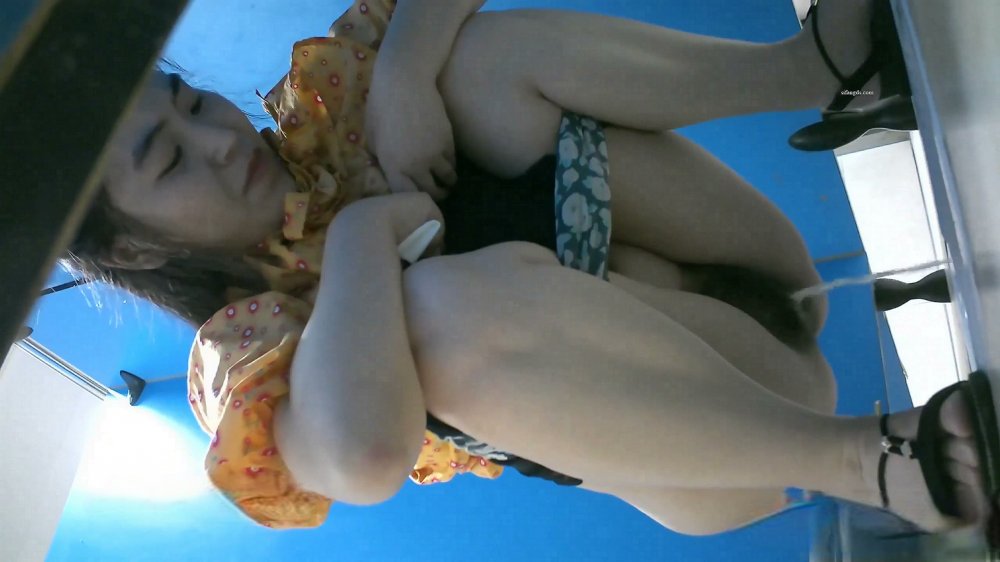 藍色隔板女廁全景偷拍幾位美少婦的大黑鮑魚