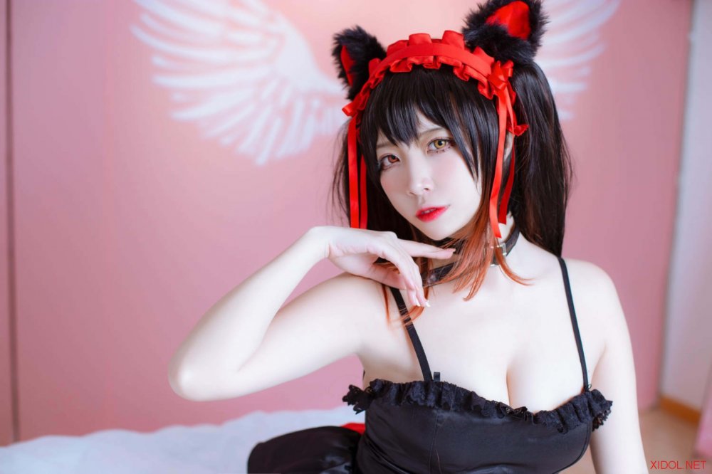 [Cosplay] 二佐Nisa 约会大作战 狂三 黑色睡衣 [30P-304MB]