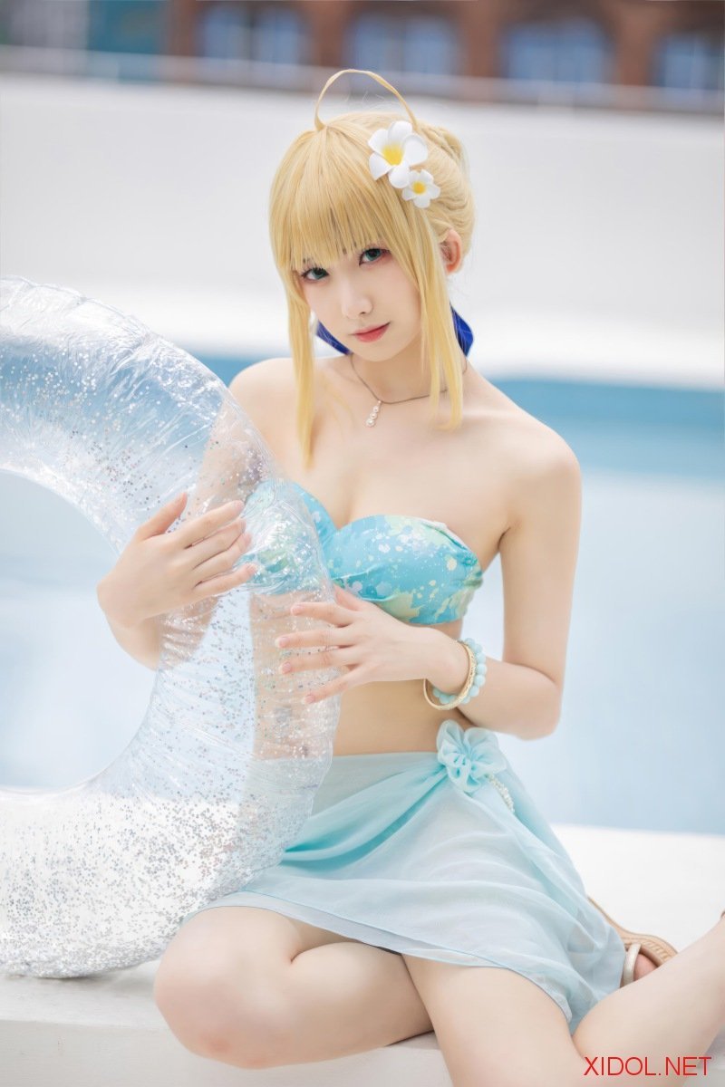 [Cosplay] 封疆疆v FGO Saber 泳装 [49P-404MB]